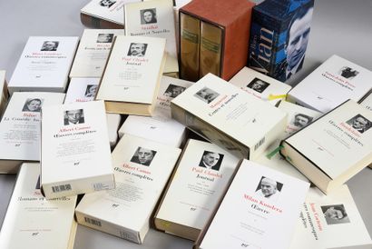 BIBLIOTHEQUE DE LA PLEIADE Ensemble de 78 volumes : ARAGON, oeuvres romanesques complètes...
