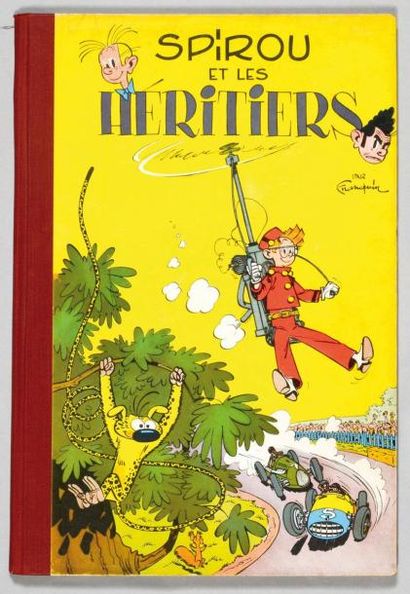 FRANQUIN SPIROU 04. Spirou et les héritiers. EO belge 1952. Dos papier pincé rouge....