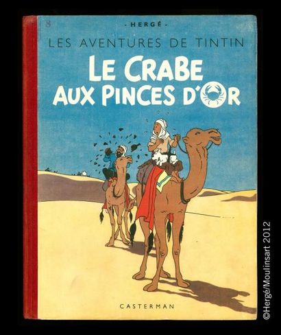 HERGÉ TINTIN 09 - Le Crabe aux pinces d'or. A18 - Grande image, 1942- Dos pellior...