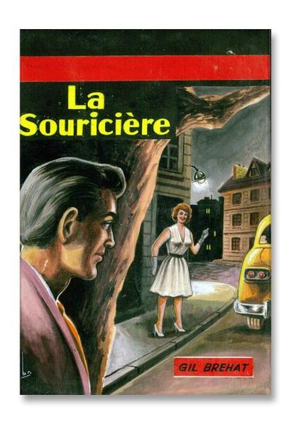 BRANTONNE LA SOURICIERE. Illustration de couverture pour un roman de Gil Bréhat édité...