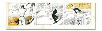 RAYMOND Alex Rip Kirby - Strip à l'encre de chine et couleurs paru le 17/04/1953...