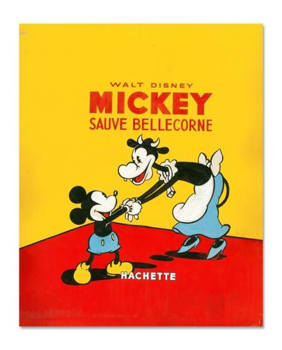 WALT DISNEY MICKEY SAUVE BELLECORNE. Gouaches de couleurs pour cette exceptionnelle...