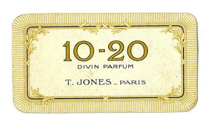 THOMAS JONES «10-20: Divin Parfum» - (années 1920) Rare carte publicitaire parfumée...