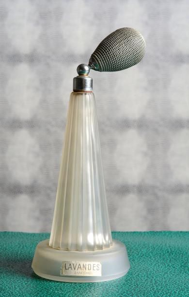 LANCOME «Lavande» - (années 1950) Flacon vaporisateur de démonstration en verre incolore...