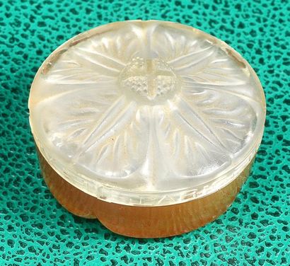 COTY «Chypre - brillantine cristallisée» - (années 1920) Boite cylindrique plate...