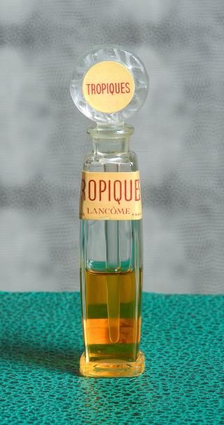 LANCOME «Tropique» - (1935) Flacon «testeur» en verre incolore pressé moulé de section...