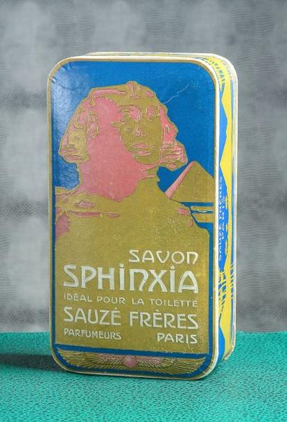 SAUZE FRERES «Sphinxia» - (années 1920) Rarissime boite de savons en carton gainé...