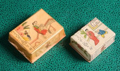 L.T.PIVER «Mao Tcha» - (vers 1850-1860) 2 Rarissimes boites rectangulaires en carton...
