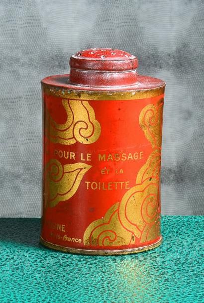 ROSINE (Paul Poitet) «Talc de Massage» (années 1920) Rarissime flacon de talc parfumé...