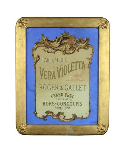 ROGER & GALLET «Vera Violetta» - (1900) Dans le style néoclassique baroque, panneau...