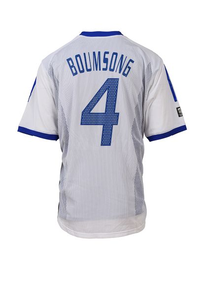 null Jean-Alain Boumsong. Defender. Jersey No. 4 of the French team for the match...