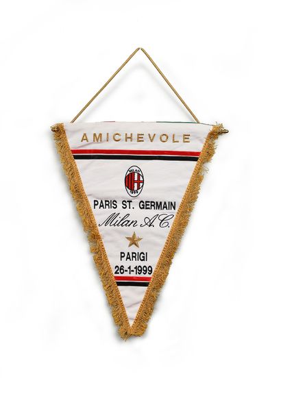 Milan A.C. pennant for the friendly match...