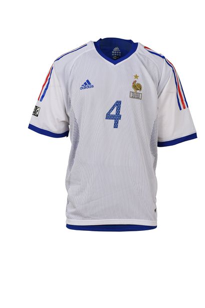 null Jean-Alain Boumsong. Defender. Jersey No. 4 of the French team for the match...