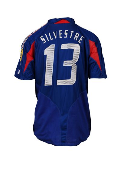 null Mikaël Silvestre. Defender. Jersey N°13 of the French Team for the second match...