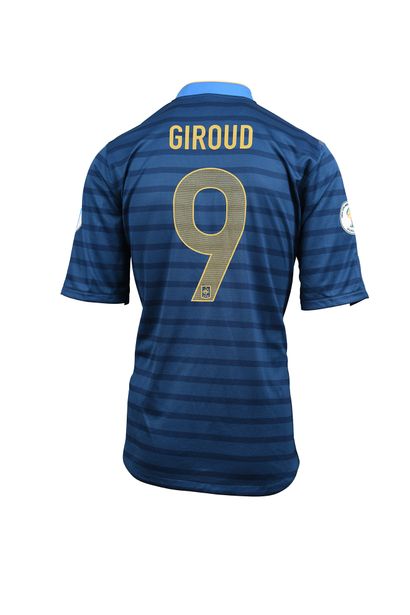 null Olivier Giroud. Striker. Jersey No. 9 of the French team for the 2014 World...
