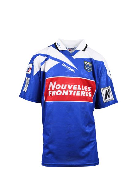 null Pierre Laurent. Striker. Sporting Club de Bastia jersey N°19 worn during the...