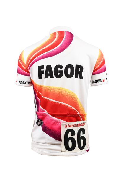 null Bernard Richard. Fagor-MBK Team jersey worn on Milan San Remo 1988. Number 66...