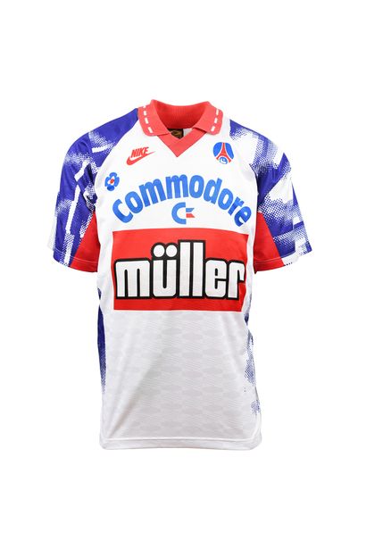 null Paris Saint-Germain. Maillot N°18 pour la saison 1991-1992 du Championnat de...