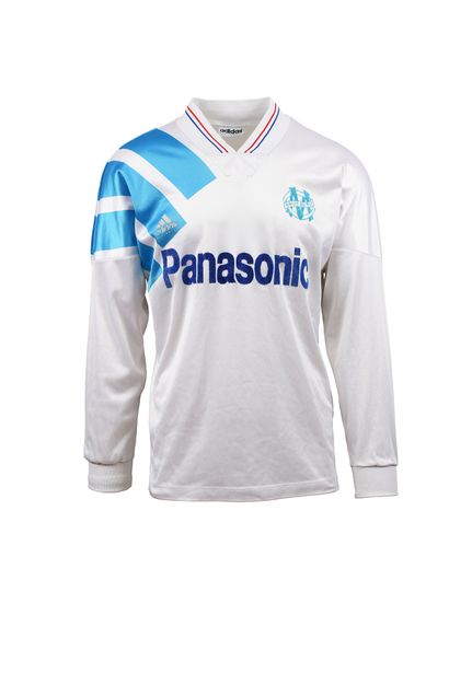 null Bernard Casoni. Midfielder. Jersey N°6 of the Olympique de Marseille worn during...
