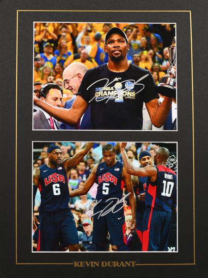 Kevin Durant. Set of 2 photos autographed...