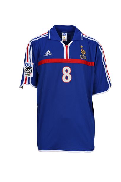 null Marcel Desailly. Defender. Jersey N°8 of the French Team for the friendly match...