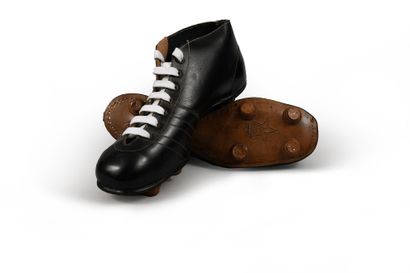 Pair of leather shoes with leather soles...