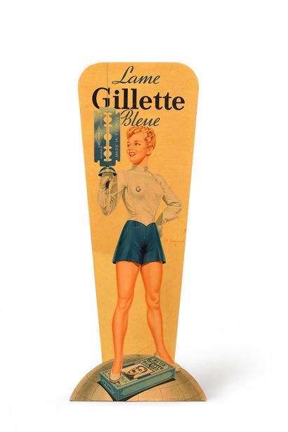 null Advertising for the Gilette brand featuring a fencer. Drawing of CH. Lemmel....