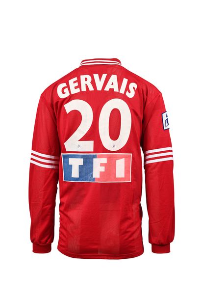 null Sébastien Gervais. Midfielder. Jersey No. 20 of Nîmes Olympique for the 1996-1997...