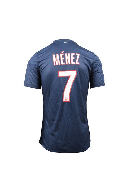 null Jérémy Ménez. Attacker. Jersey No. 7 of the Paris Saint-Germain for the 2012-2013...
