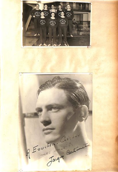 null Jacques Cartonnet (1911-1967) archives du nageur français, membre de l'Équipe...