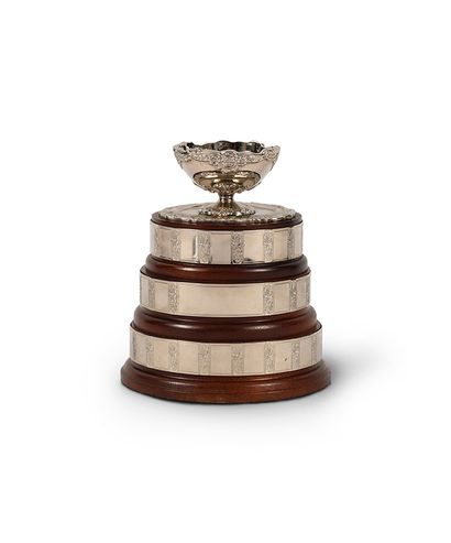 null Davis Cup Trophy. Faithful miniature replica (silver plated?) of the cup given...