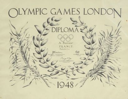 London 1948. Diploma for the second place...