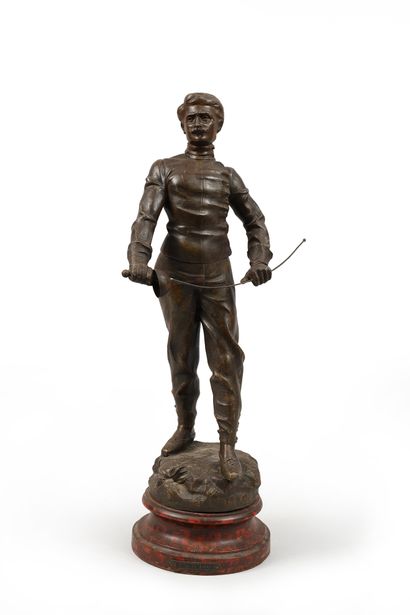 null Sculpture in regula The Swordsman. From the end of the XIXth century by X. Raphanel....