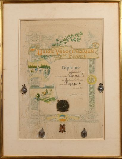 Diploma of the Union Vélocipédique de France...