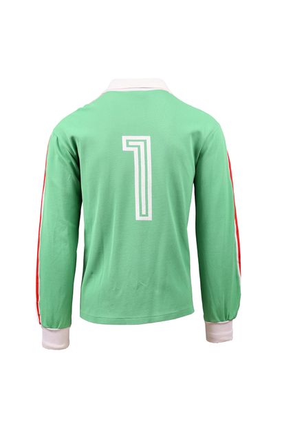 null Jersey N°1 of the French Youth Team goalkeeper worn during the international...