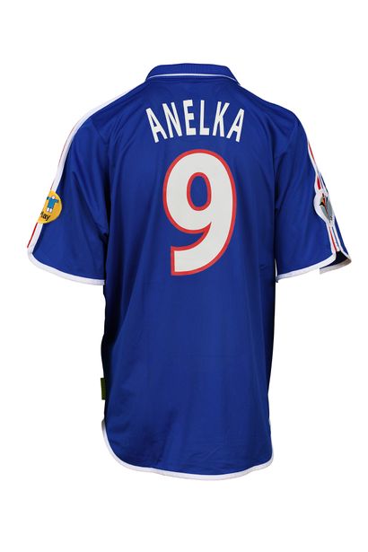 null Nicolas Anelka. Striker. Jersey No. 9 of the French team for the final of the...