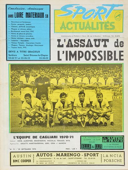 null Official program of the AS Saint-étienne. Sport Actualités N°71 of September...