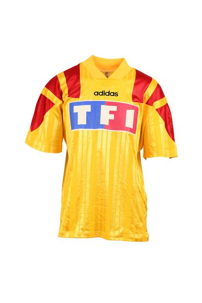 null Sébastien Dallet. Striker. RC Lens jersey N°4 for the 1993-1994 edition of the...