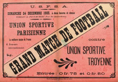Affiche Grand Match de Football entre l'Union...