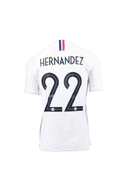 null Lucas Hernandez. Defender. Jersey No. 22 of the French team for the friendly...