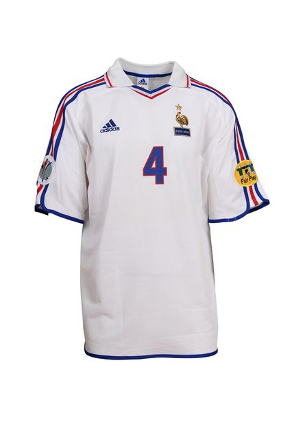 null Patrick Vieira. Midfielder. Jersey No. 4 of the French team for the match of...
