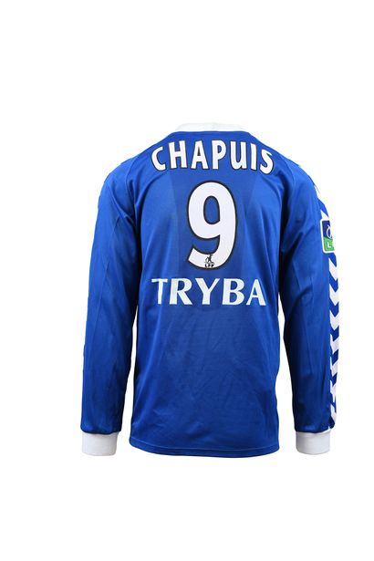 null Cyril Chapuis. Striker. Jersey No. 9 of RC Strasbourg for the 2003-2004 season...