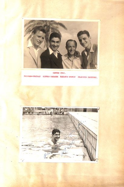 null Jacques Cartonnet (1911-1967) archives du nageur français, membre de l'Équipe...