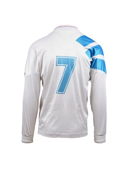 null Bernard Casoni. Midfielder. Olympique de Marseille jersey N°7 worn against CSKA...