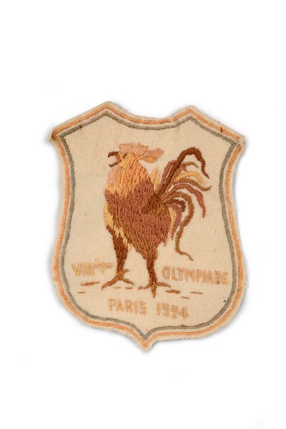 null Paris 1924. Embroidered rooster of the French Team affixed on the official clothes...