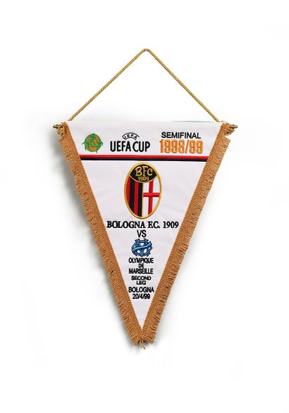 Pennant of the UEFA Cup match between Bologna...
