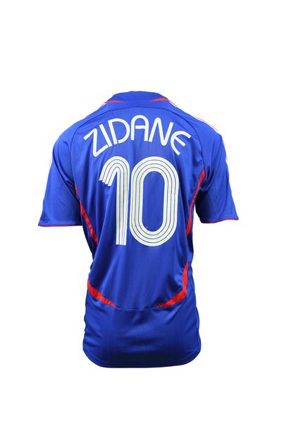 null Zinedine Zidane. Midfielder. Jersey N°10 of the French team for the match against...