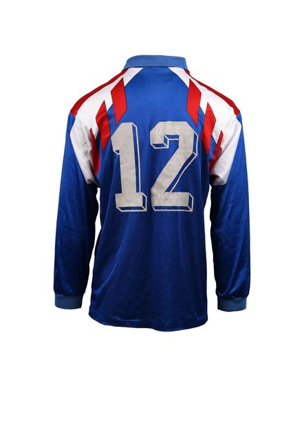 null Bernard Casoni. Midfielder. Jersey No. 12 of the French team for the qualifying...