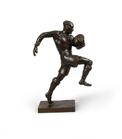 null Sculpture en bronze La Percée. Signée F. Fraisse (1880-1945). Exceptionnelle...