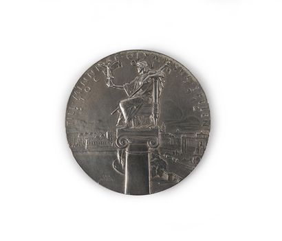 null Stockholm 1912. Official medal of participant. In zinc by E. Lindberg/B. Mackennal....